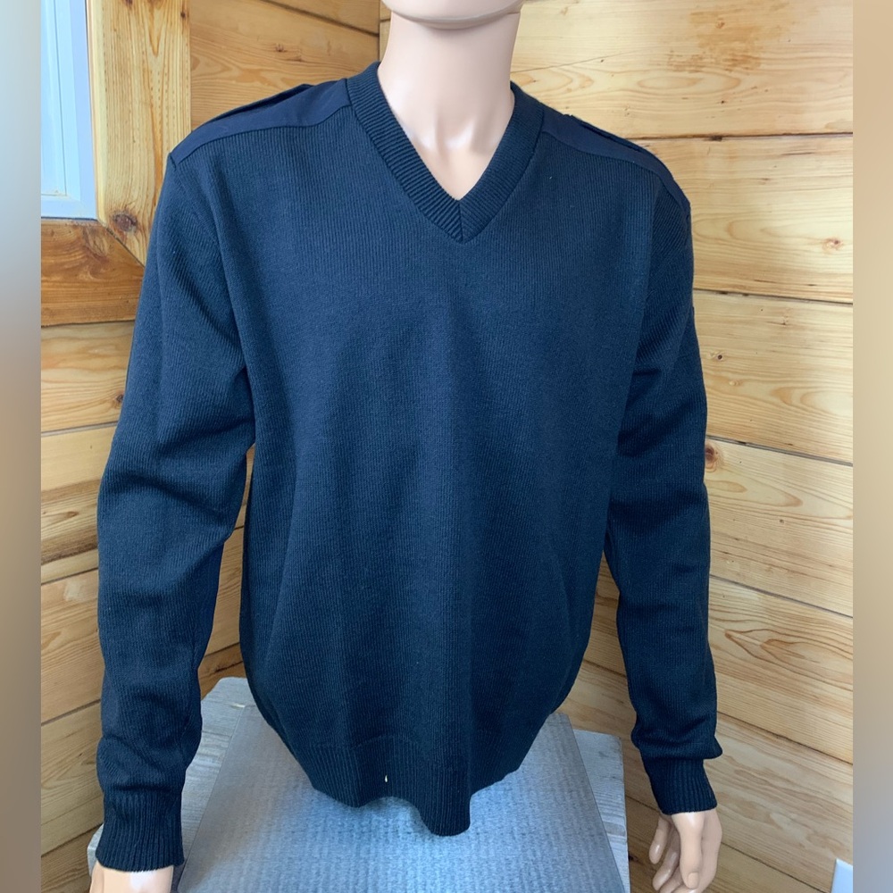Cobmex Military Sweater Navy V-Neck‎ Men’s Large Uniform